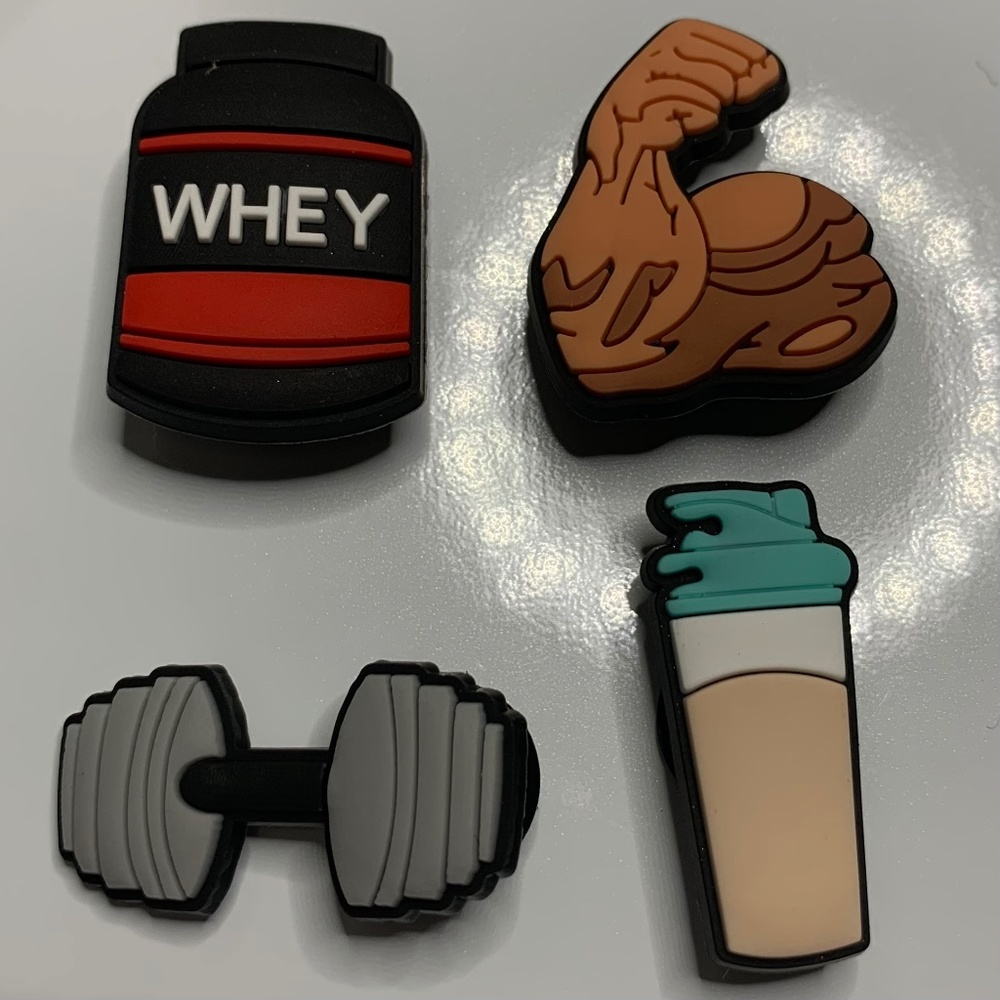 Gym Lover Croc Charm Set